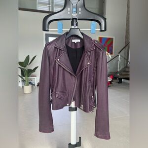 IRO Deep Purple Leather Jacket